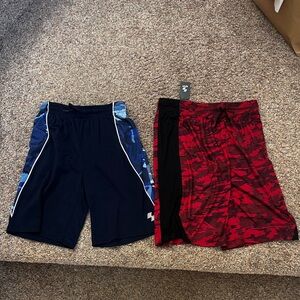 Lot of 2 Children's Place Sport - Boys L (10/12) Shorts - Navy (EUC) & Red (NWT)